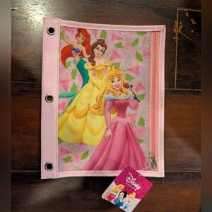 New Disney Princess Pink and Yellow Pencil Pouch